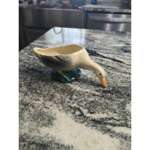 Vintage MCM Art Pottery Goose Duck Design Ceramic Planter Cottage Core